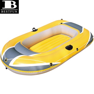 high quality PVC inflatable boat durable plastic blow up floating raft folding portable 2-person river raft pool floating