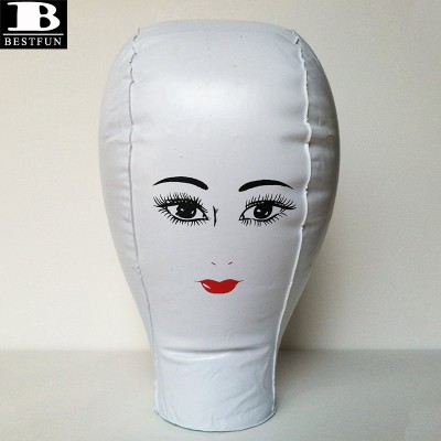 durable PVC inflatable wig stand display props