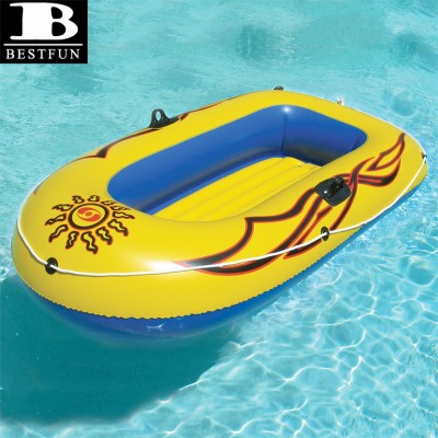 Heavy-duty vinyl cheap mini inflatable boat pool floating kids boat toy