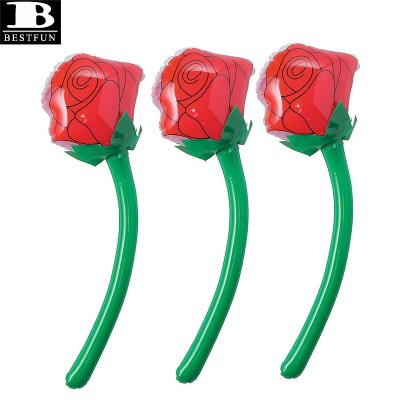 cheap lifelike inflatable red roses for party