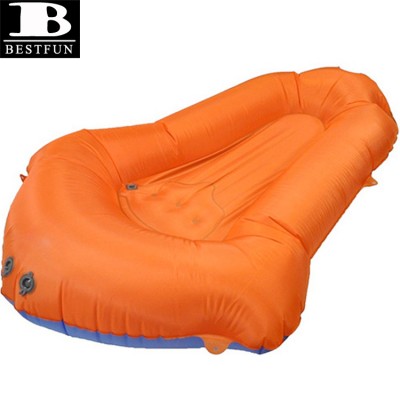 heavy duty plastic lined nylon inflatable pack raft durable vinyl fabric blow up dinghy packraft ultra-light pack boat