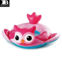 owl-shaped inflatable baby pink swimming tube durable plastic kids swim ring float child pool accessories toy