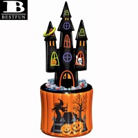 promotional heavy duty PVC Halloween haunted house inflatable cooler & ring toss game party plastic blow up drink cooler