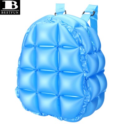 heavy duty vinyl inflatable cute bubble backpack durable plastic blow up girls space bags beach bag