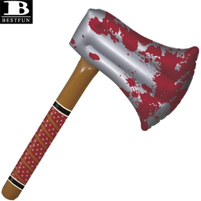 PVC inflatable axe with bloodstains halloween decoration party favors