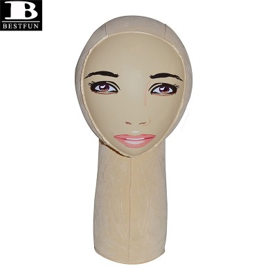 downy velvet sturdy inflatable wig head / hat showing stand for sale