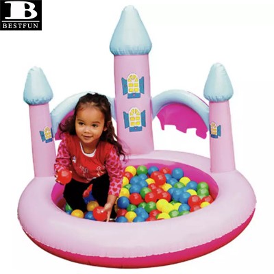 durable PVC inflatable chad valley princess castle ball pit for indoor and outdoor