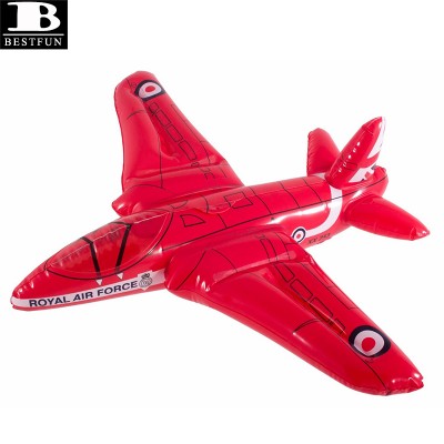 durable PVC inflatable red arrows plane plastic small airplane 3D model toys vinyl aircraft party decoration for kids