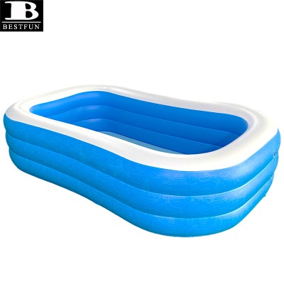 thickened PVC family size inflatable swimming paddling pool durable plastic blow up large bubble ball pit pool