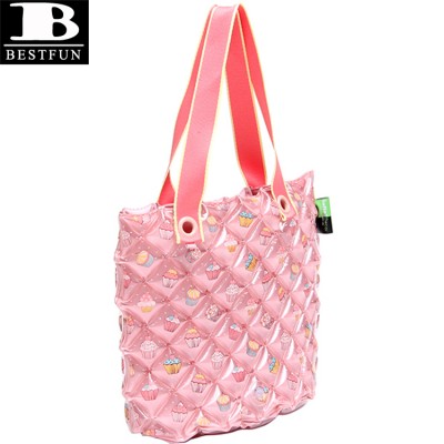 durable plastic inflatable hand carry bag transparent PVC inflatable chic hand bag lovely blow up bags